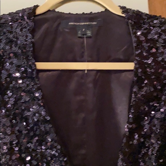 Sequin Kenneth Cole top jacket w button closure - Picture 2 of 5